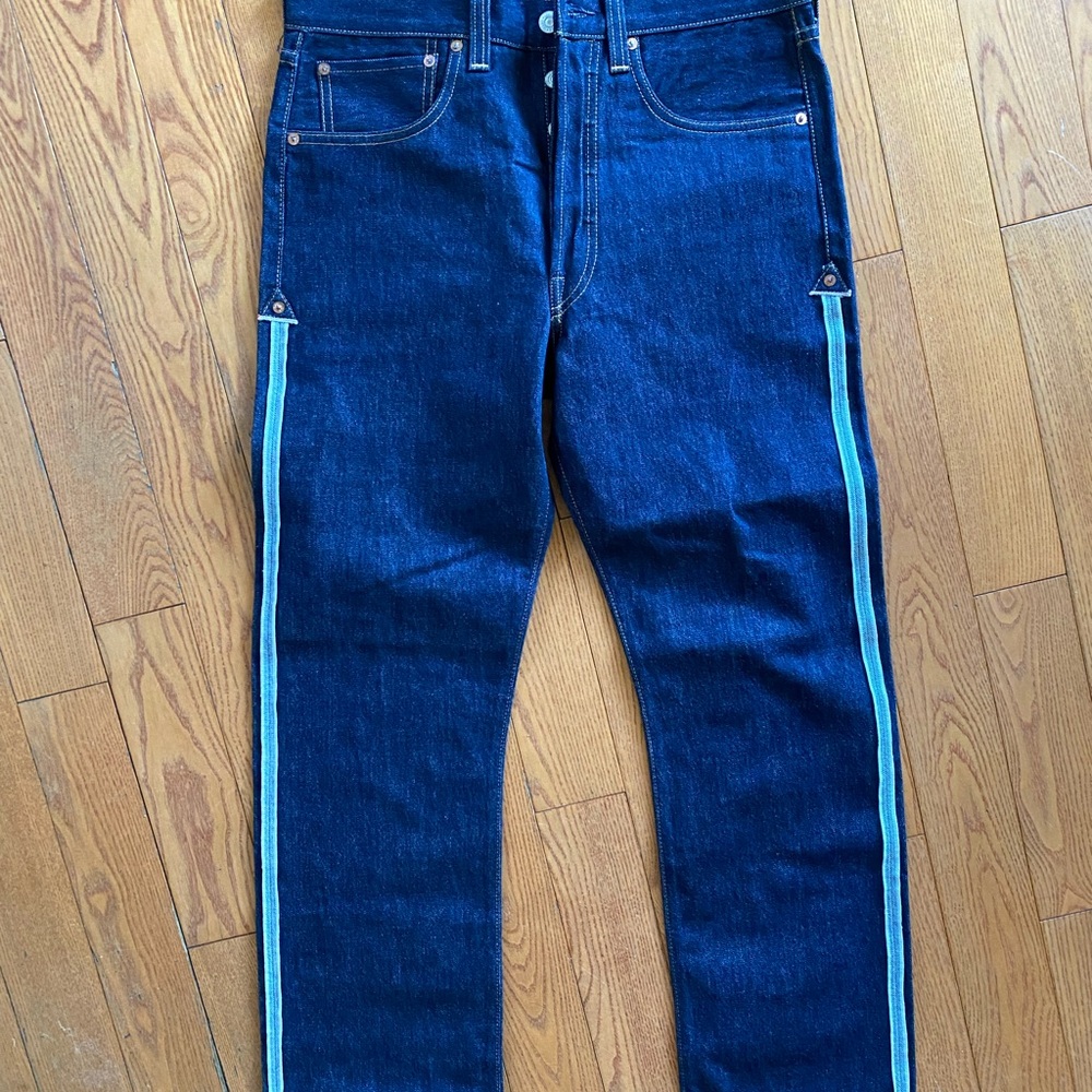 Levis Blue 501 Selvedge Jeans LVC 1947 Bing Crosby Tuxedo 32/30 NEW without tags